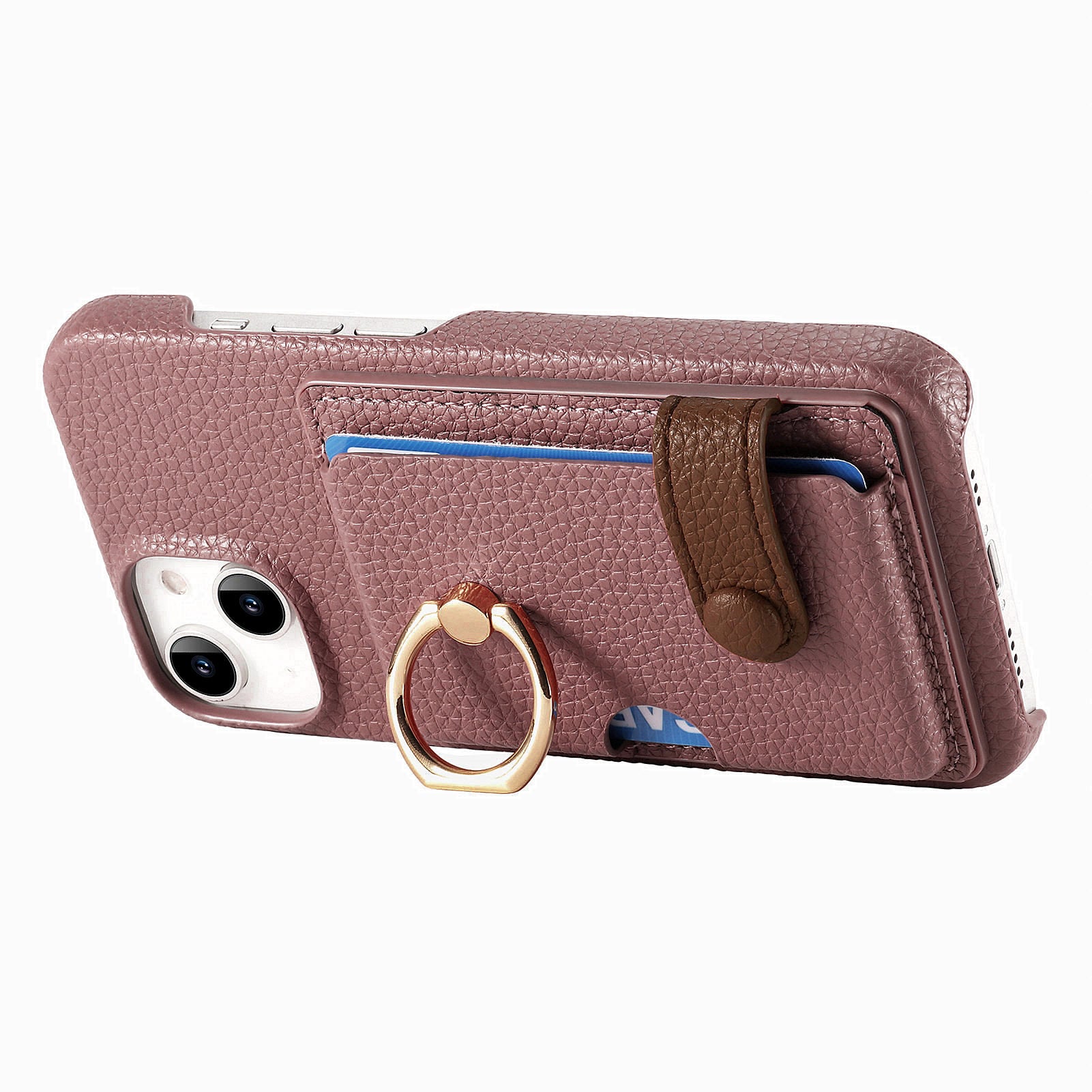 Y2 For iPhone 13 Slot PU+PC+TPU Phone Cover with Kickstand, Case Card Y2 For iPhone 13 Slot PU+PC+TPU Phone Cover with Kickstand, Case Card